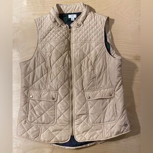 Crown & Ivy Beige Quilted Vest XL (QA)